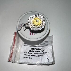 Statement Pop Ring Bomb Party Size 11 Lemon Cz